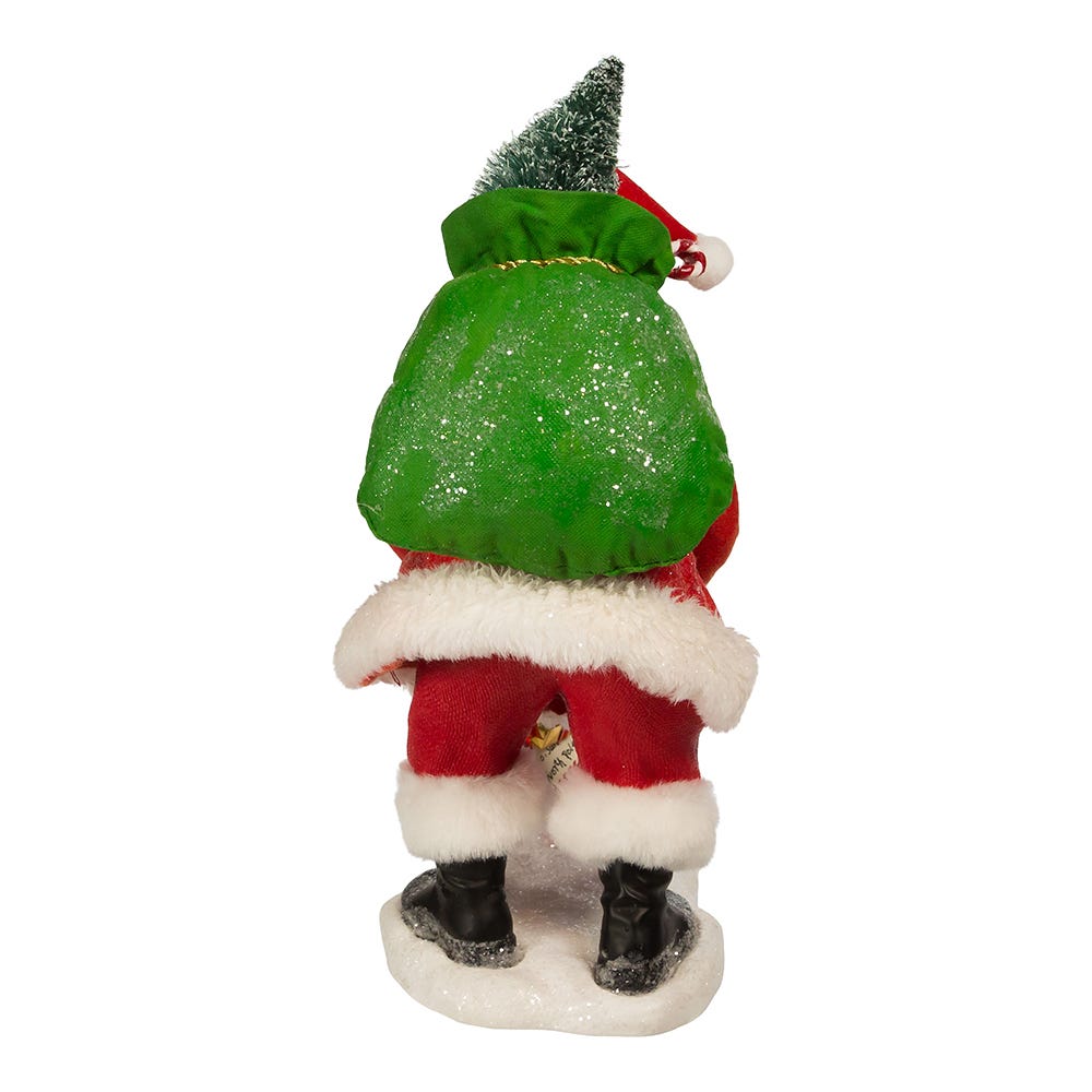 Kurt Adler 10.5-Inch Fabriché Santa Checking Mail